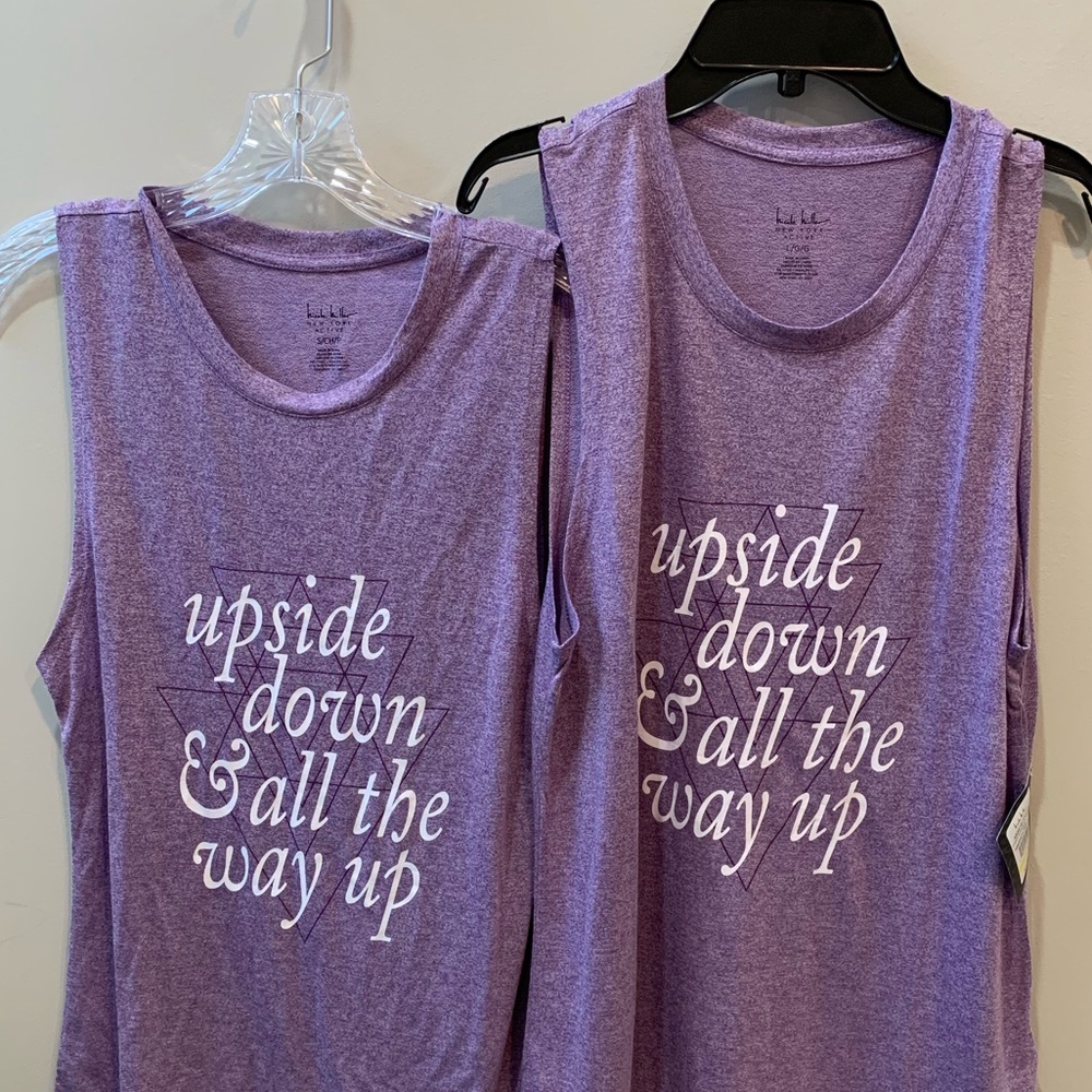 Nicole Miller 💜 work out 💪🏼 tops S & L 💜 - Picture 3 of 6